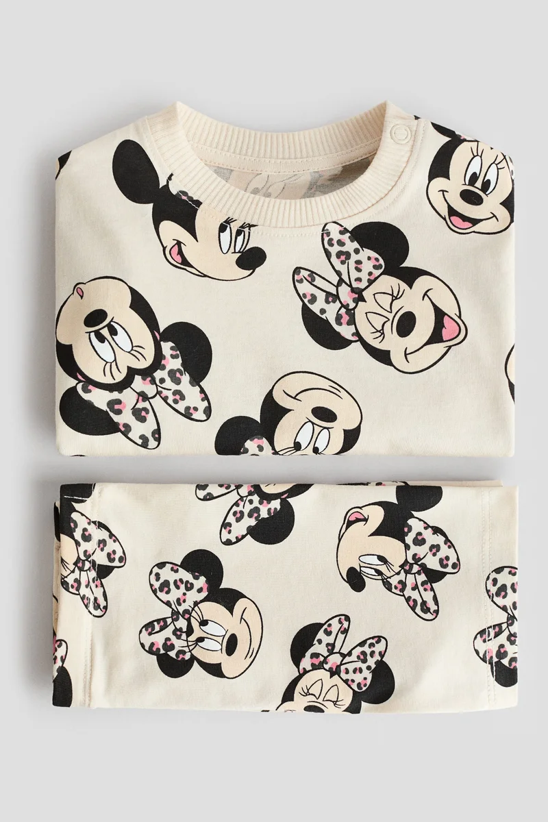 اتش اند ام طقم قطني مطبوع - قطعتين